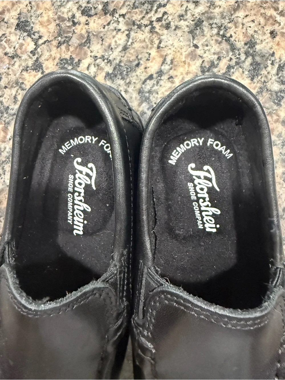 Florsheim Kids Black Leather Slip-On Loafers